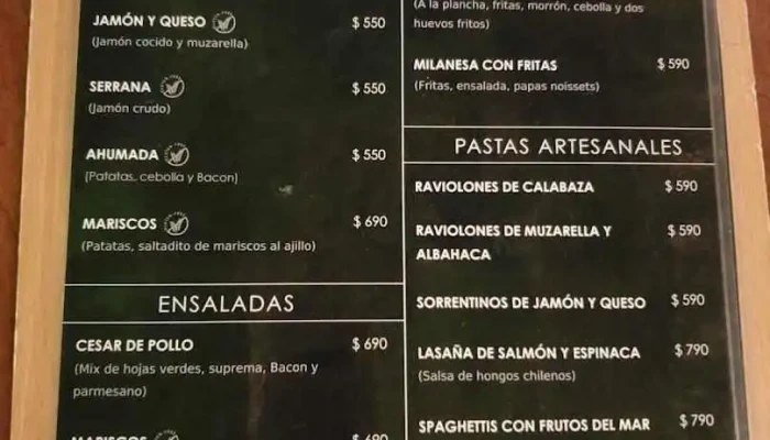 La Carola Menu