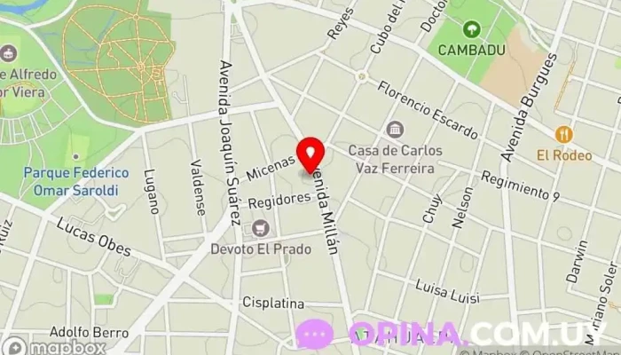 mapa de La Casa de Wilband - Escuela de Música Escuela de música en Montevideo