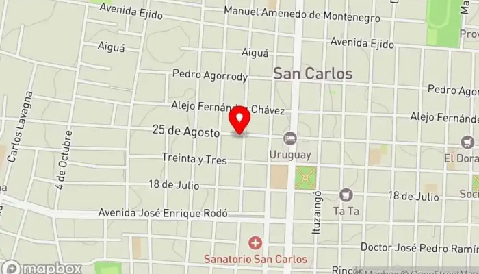 mapa de La casita de Malabar Cafetería en San Carlos