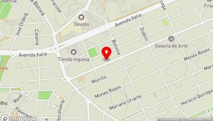 mapa de La Casita del Vivero Bar de tapas en Montevideo