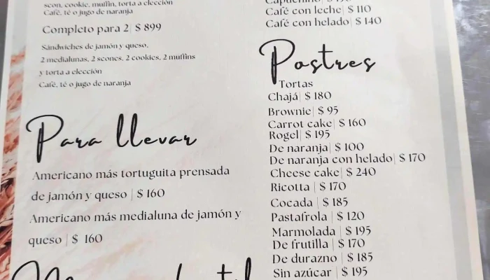 La Chela Cafeteria Y Restobar Menu - Restaurante