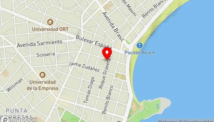 mapa de La Cigale Heladería, Alimentación y bebida en Montevideo