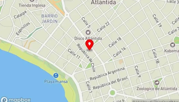 mapa de La Cigale Heladería en Atlántida