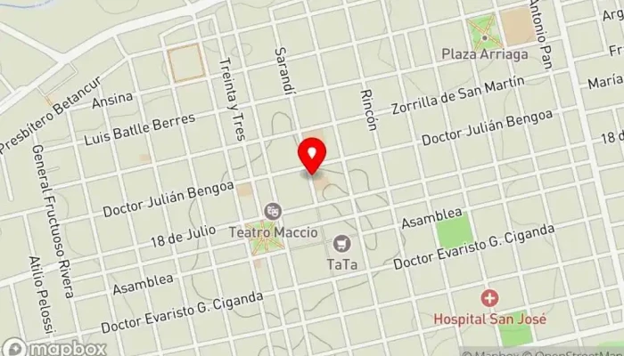 mapa de La Cocina de Nacha Cafetería en San José de Mayo