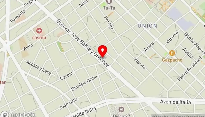 mapa de La Comida de Mamá Restaurante cubano en Montevideo