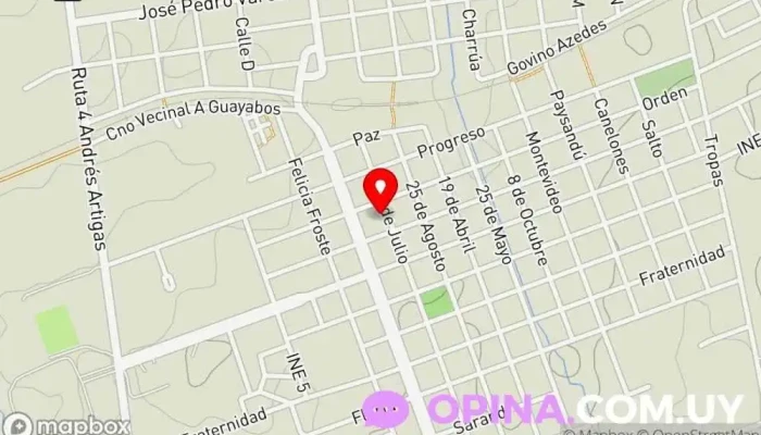 mapa de La Curva Propiedades Agencia inmobiliaria en Guichón