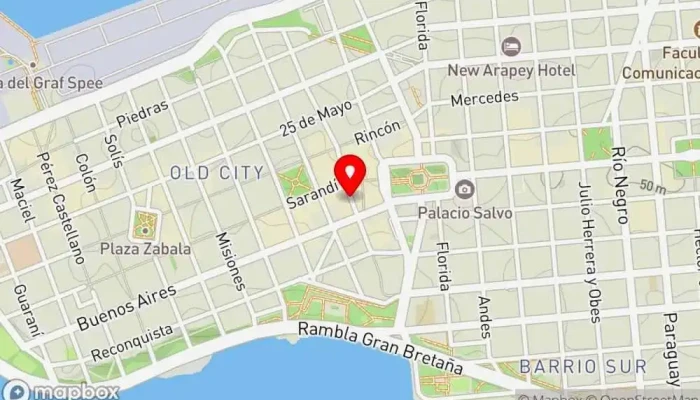 mapa de LA DIABLA DISCO Bar con música en directo en Montevideo