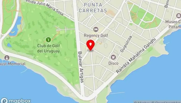 mapa de La Diagonal Bar en Montevideo