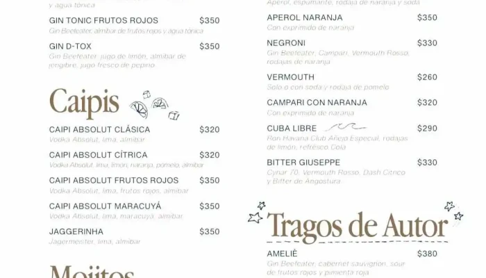 La Diagonal:  Menu - Bar