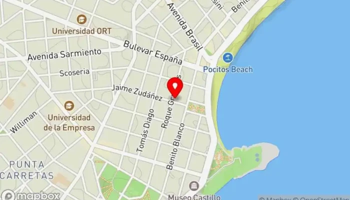 mapa de La Dulcería de Xime Torres Pastelería en Montevideo