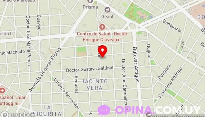 mapa de La Escuela Academia de baile en Montevideo