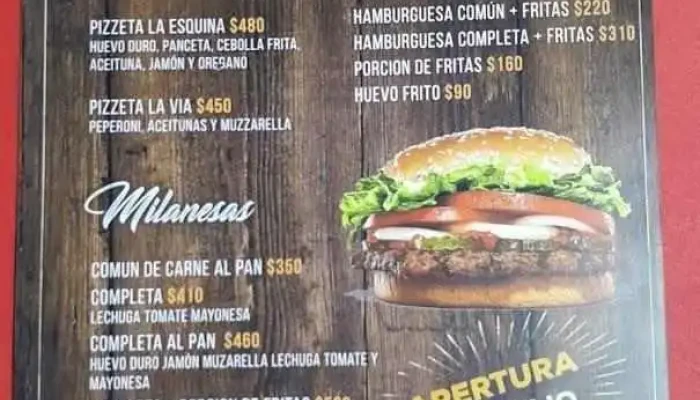 La Esquina Del Sabor:  Menu