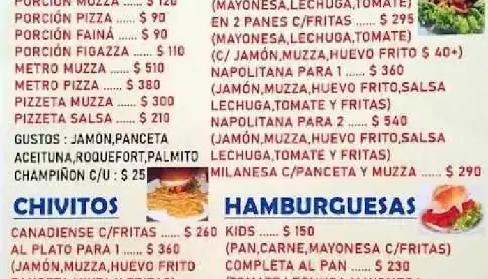 La Esquina Del Sabor:  Menu