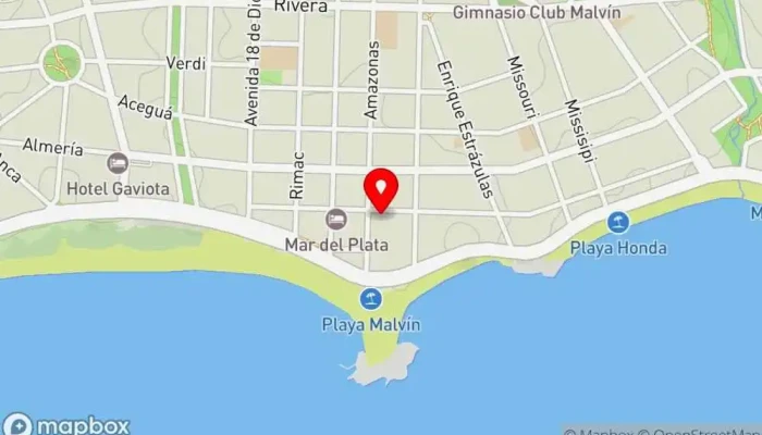 mapa de La Fábrica Cervecería artesanal en Montevideo