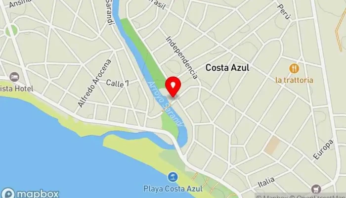 mapa de La Fogata Restaurante en Costa Azul