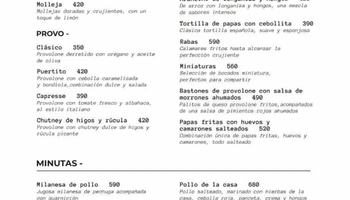 La Fonda Del Puertito:  Menu