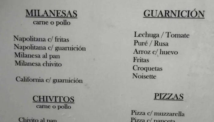 La Herradura Parrillada Comedor Menu