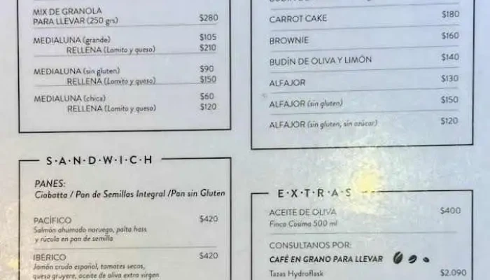 La Isla Cafe Menu