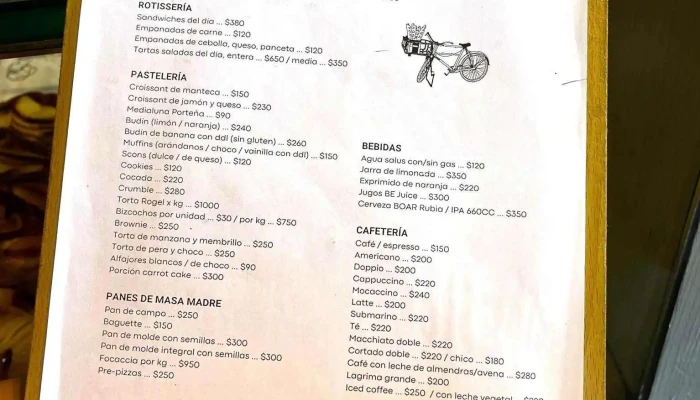 La Linda Panaderia Y Cafe Menu