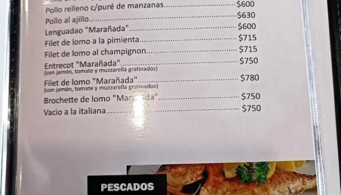 La Maranada Menu - Parrilla