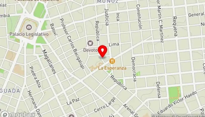 mapa de La Merendera Restaurante en Montevideo