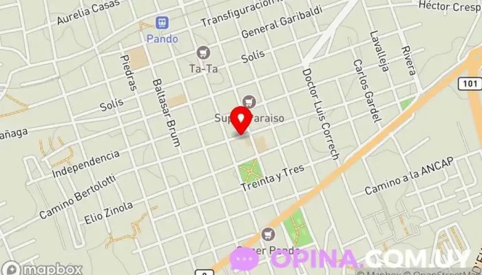 mapa de La Muraneta Papelería en Pando