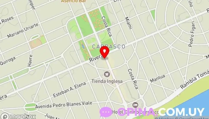 mapa de La Nave Cargo Postal Mirtrans (La Farola) - Carrasco Servicio postal, Tienda de material escolar, Papelería en Montevideo