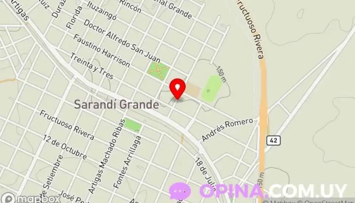 mapa de la noventa fm Trabajos en altura en Sarandí Grande