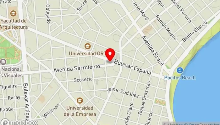 mapa de La Nueva Roma Pocitos Heladería en Montevideo