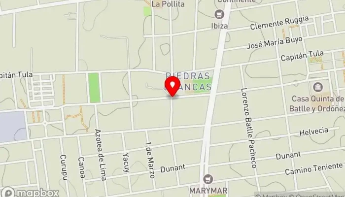 mapa de LA PACHA PIZZERIA Pizzería en Montevideo