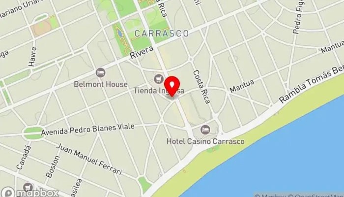 mapa de La Panera Rosa Restaurante en Montevideo