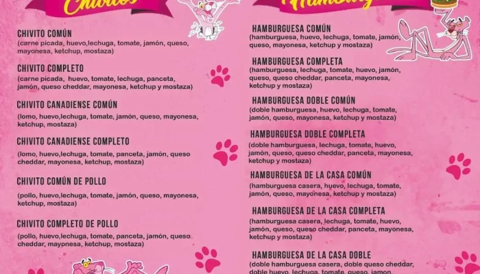 La Pantera Rosa 2:  Menu