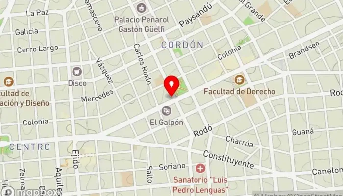 mapa de La Papoñita Bar, Restaurante en Montevideo