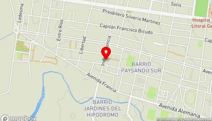 mapa de La Parrilla de la KARI Hamburguesería en Paysandú