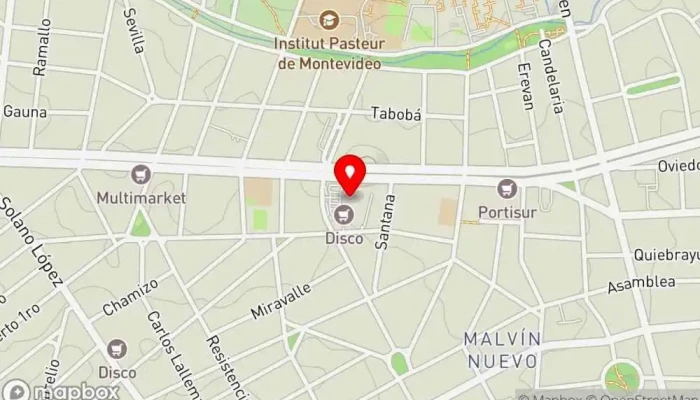 mapa de La Pasiva Restaurante de comida rápida en Montevideo