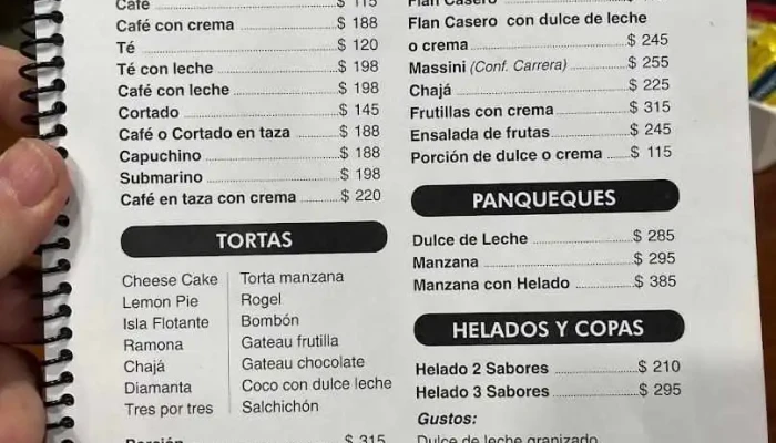 La Pasiva:  Menu