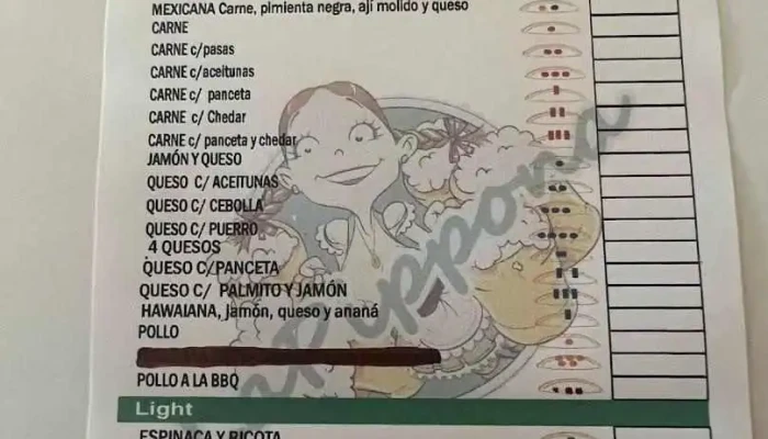 La Pippona:  Menu