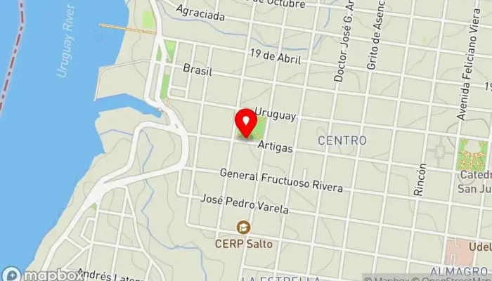 mapa de LA PLAZA Food Truck Restaurante en Salto