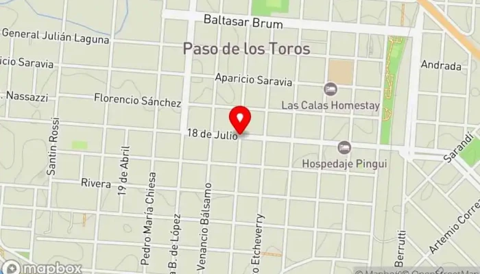 mapa de La Pollería Restaurante en Paso de los Toros