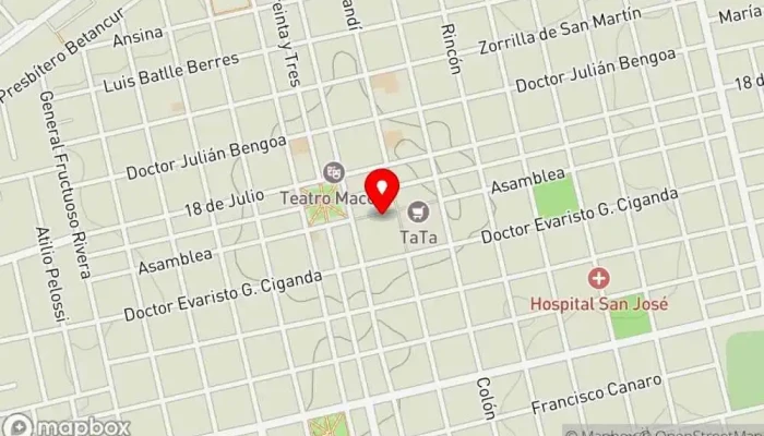 mapa de La Puerta Verde Bar en San José de Mayo