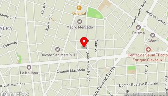 mapa de La Pulpería de Beto Parrilla en Montevideo