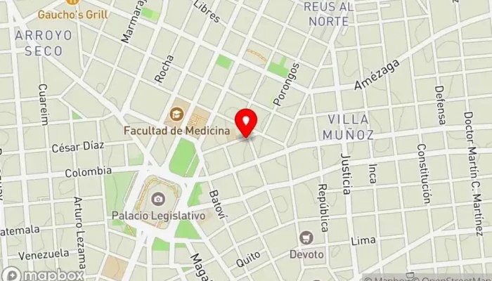 mapa de La Reina De La Comida Venezolana Restaurante en Montevideo