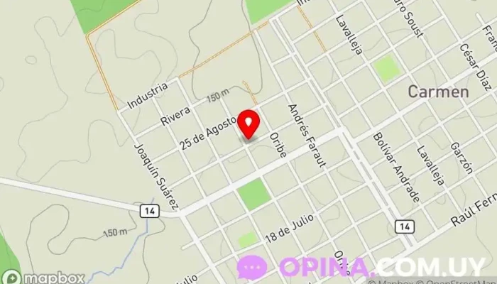 mapa de La Rienda Quiosco en Villa del Carmen