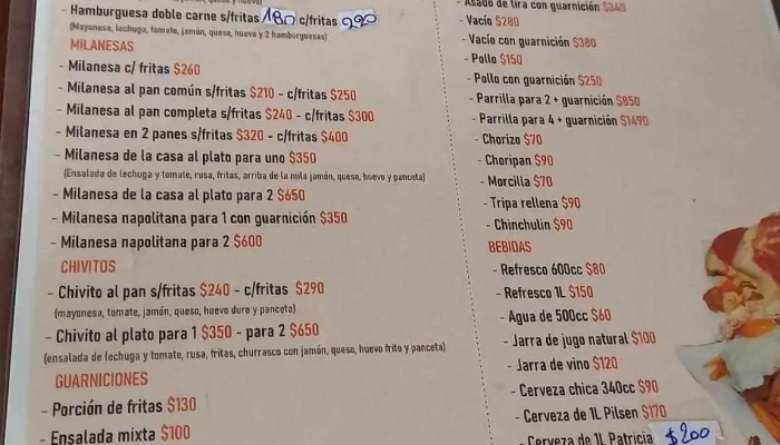 La Ruta Del Sabor:  Menu