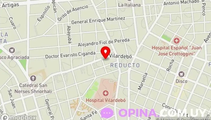 mapa de La Siembra Escuela en Montevideo