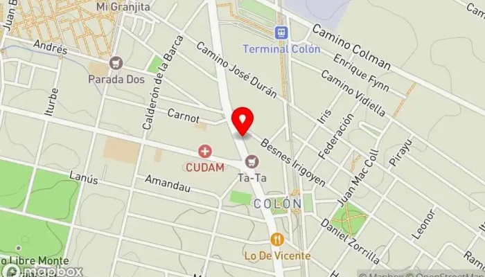 mapa de La Taberna de los Moe's Restaurante en Montevideo