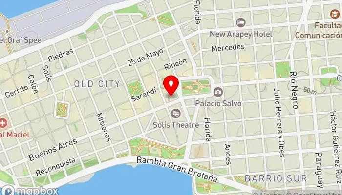 mapa de La Tabla Restaurante en Montevideo