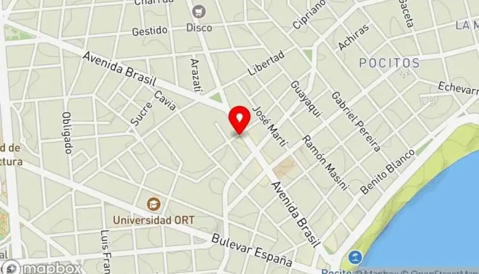 mapa de La Vienesa Boutique Cafetería en Montevideo