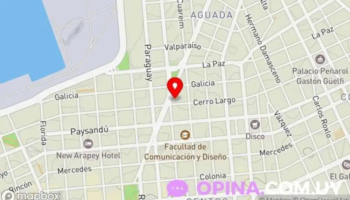 mapa de laatice Clínica psiquiátrica en Montevideo