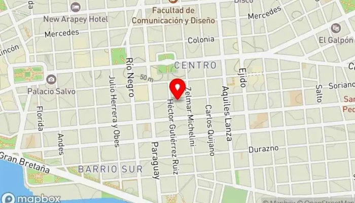 mapa de Lafayette Hotel Hotel en Montevideo